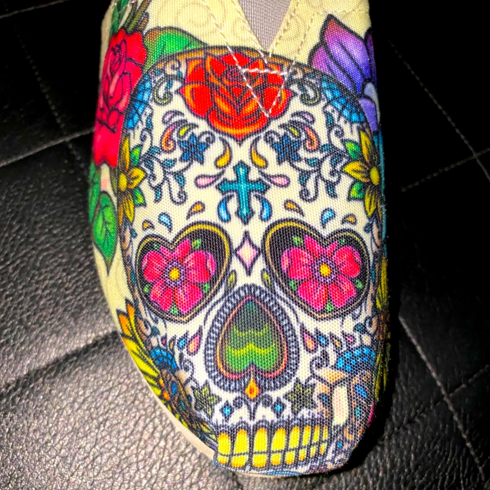 Sugar Skull Flat Espadrilles style size 8